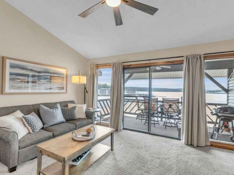 living room view at lake of the ozarks vacation rental